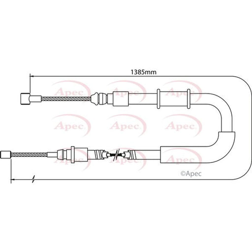 Apec Handbrake Cable Right Rear CAB1070