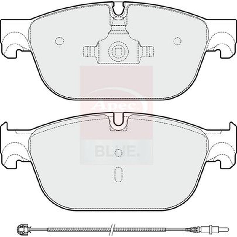 Apec Front Brake Pad Set fits Citroën C5 III 2009-2014 3.0