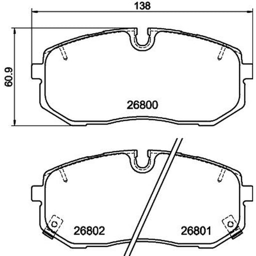 Textar Front Brake Pad Set 2680001