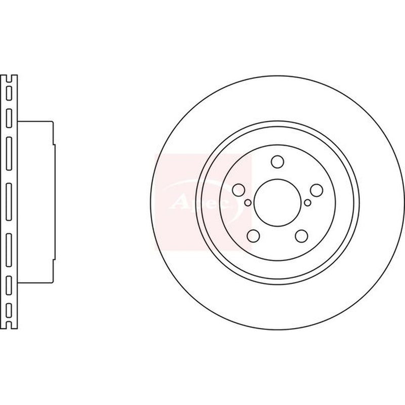 Apec Rear Brake Vented Discs & Pads fits Subaru Impreza 2001-2005 2.0