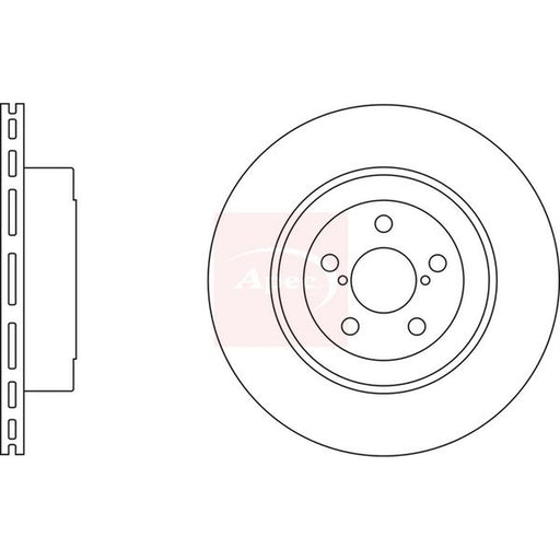 Apec 2 x Vented Brake Discs fits Subaru Impreza 2001-2005 2.0