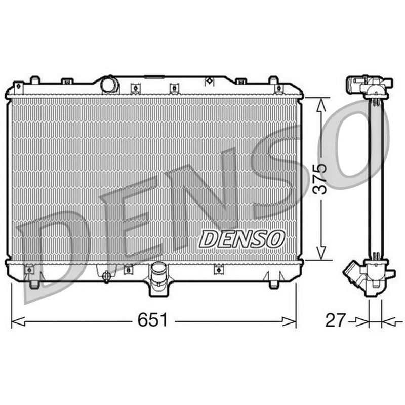 Denso Engine Radiator fits Fiat Sedici 2006-2011 1.9