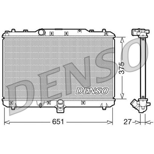 Denso Engine Radiator fits Fiat Sedici 2006-2011 1.9
