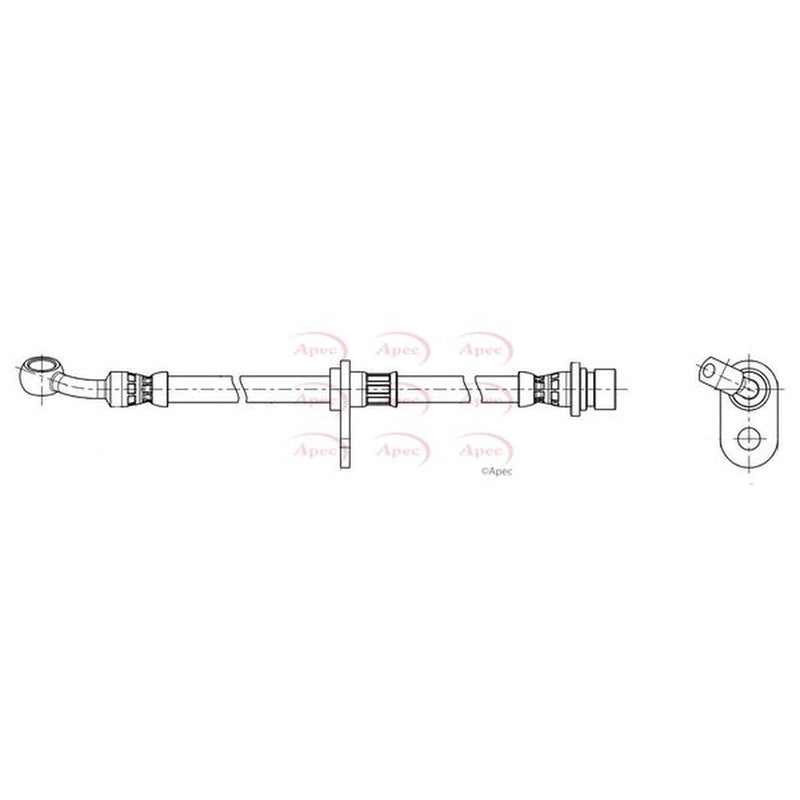 Apec Brake Hydraulic Hose Line Front Right fits Honda Hr-V 2015 on 1.5 1.6