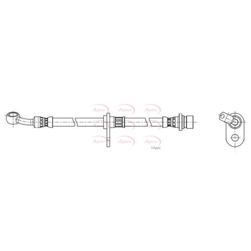 Apec Brake Hydraulic Hose Line Front Right HOS4444