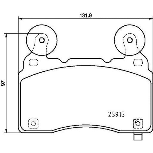 Mintex Front Brake Pad Set fits Cadillac CT6 2016-2019 3.0