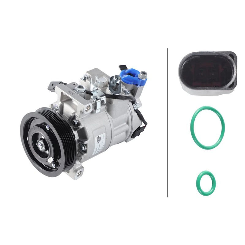 Hella Air Conditioning Compressor fits Audi A6 Allroad C6 2006-2011 2.7 3.0