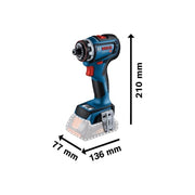 Bosch GSR 18V-90 FC Pro FlexiClick Drill Driver + 3 Attachments in Case 18V Bare Unit Bosch - Dynamic Drive