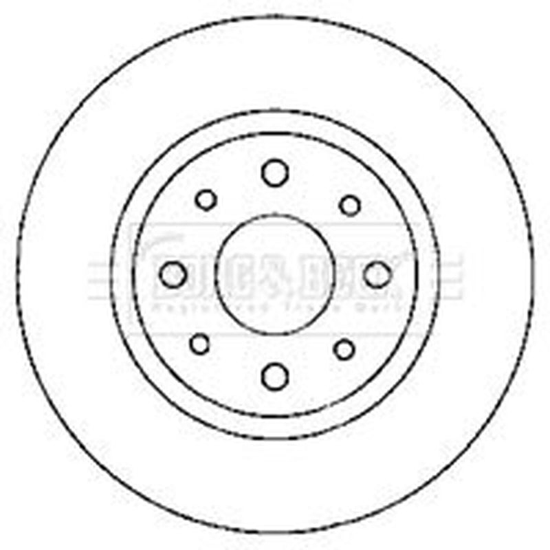 Borg & Beck Rear Brake Solid Discs & Pads fits Alfa Romeo Mito 2008-2018