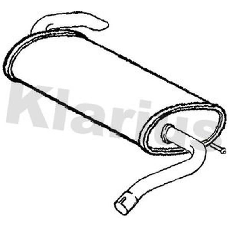 Klarius Box With Tail Pipe Rear fits Ford C-Max II 2010-2019 2.0