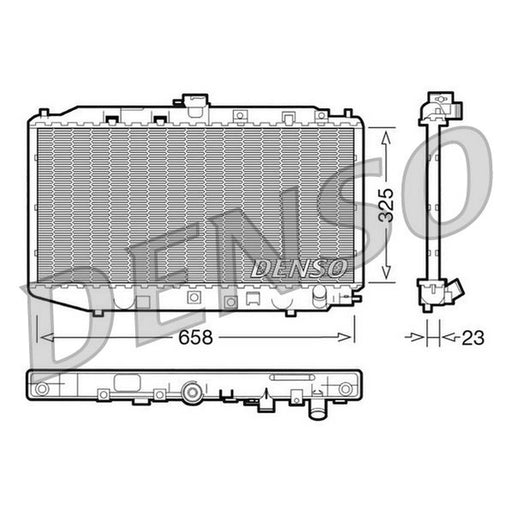 Denso Engine Radiator fits Honda Civic 1987-1991 1.3 1.4 1.5 1.6