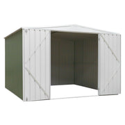 Dellonda Galvanised Steel Metal Garden Shed - Green Dellonda  - Dynamic Drive