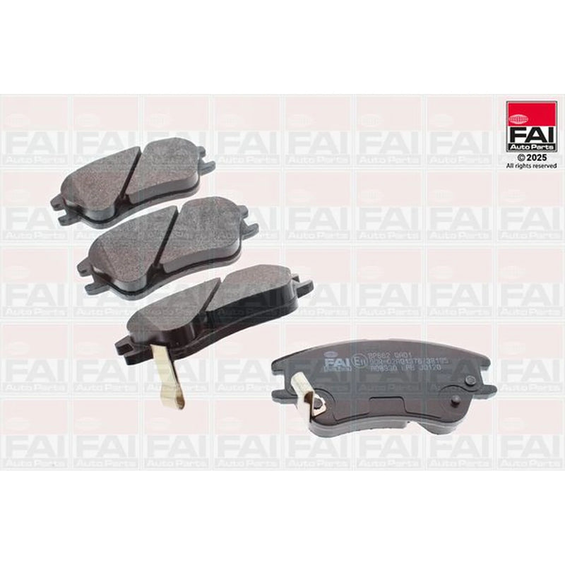 FAI Front Brake Pad Set fits Hyundai Amica / Atoz 1998-2010 1.0 1.1