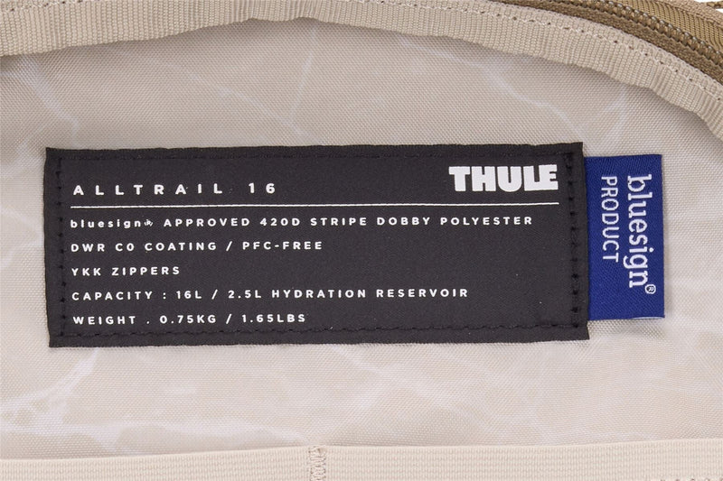 Thule AllTrail hydration pack 16L Faded Khaki tan Thule - Bars 4 Cars