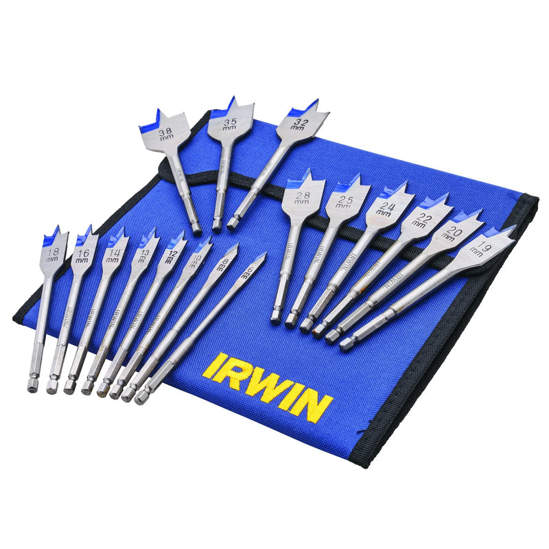XMS Irwin 17 Piece Flat Wood Bit Set - IW4041002