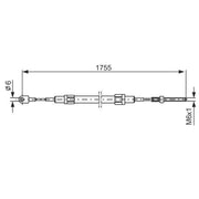 Bosch Handbrake Cable Right Rear fits BMW 5 1987-1996