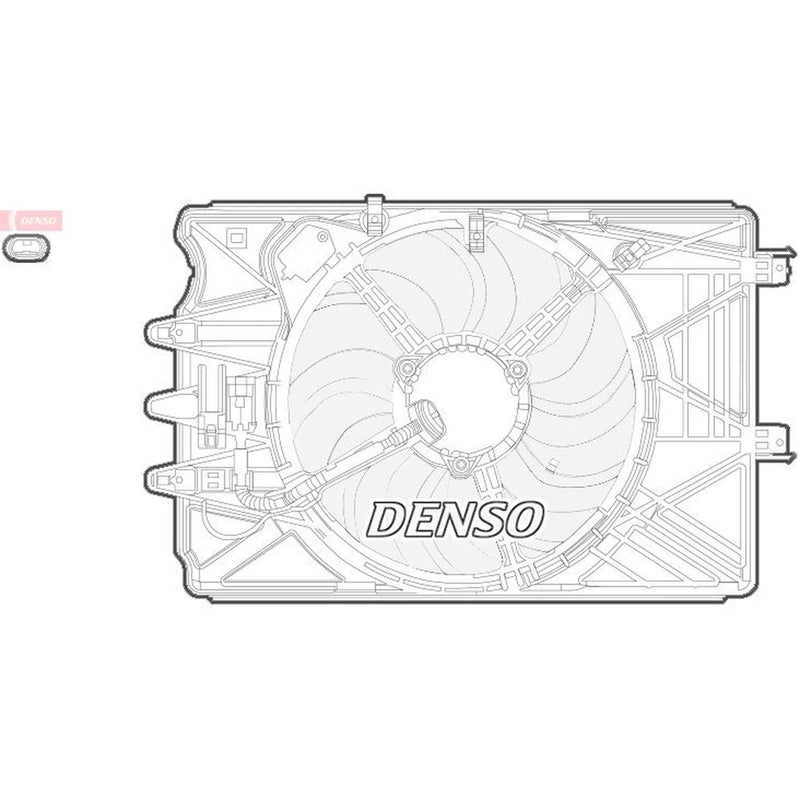 Denso Engine Cooling Fan fits Fiat 500L 2012-2018 0.9 1.3 1.4 1.6