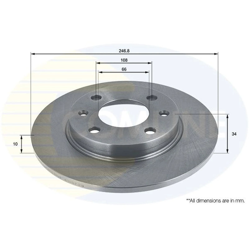 Comline Front & Rear Brake Discs & Pads fits Peugeot 306 1993-2000 1.6