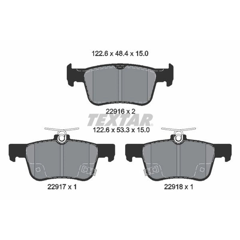 Textar Brake Pad Set 2291601
