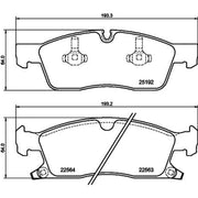 Mintex Front Brake Pad Set fits Jeep Grand Cherokee 2013 on 3.0 5.7