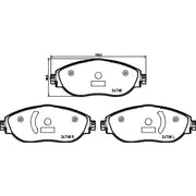 DON Front Brake Pad Set fits Audi Q3 2018-2021