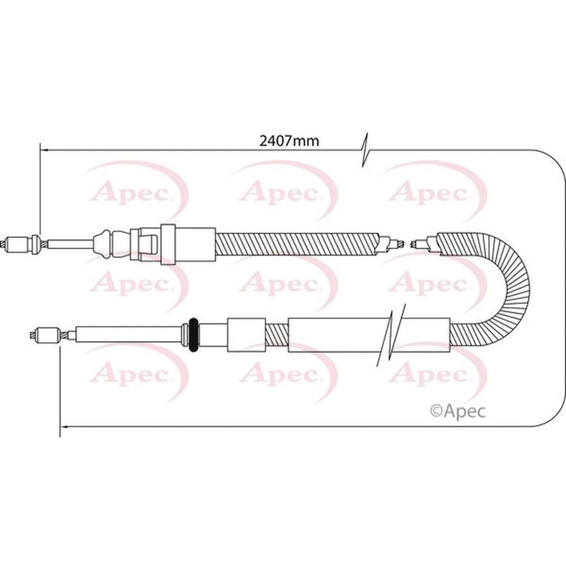 Apec Handbrake Cable Right Rear CAB1034