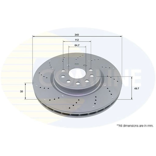 Comline 2 x / Front Brake Discs ADC2996V-x2