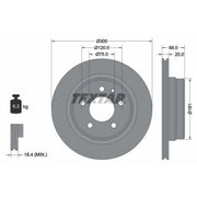Textar 2 x Externally Vented Brake Discs 92042700