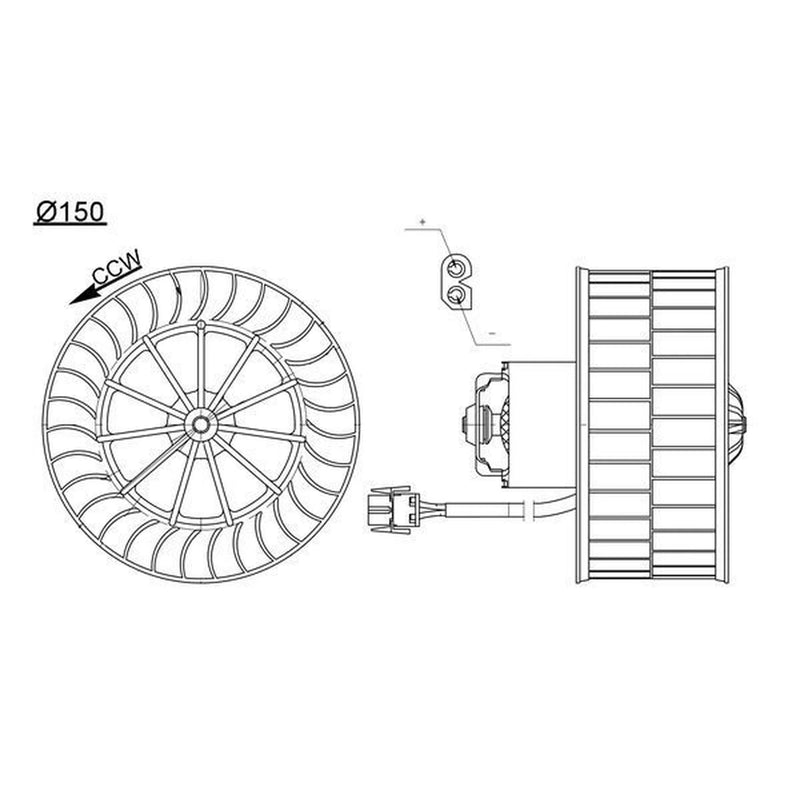 Mahle Heater Blower Fan fits BMW 3 1990-1999 3.0 3.2