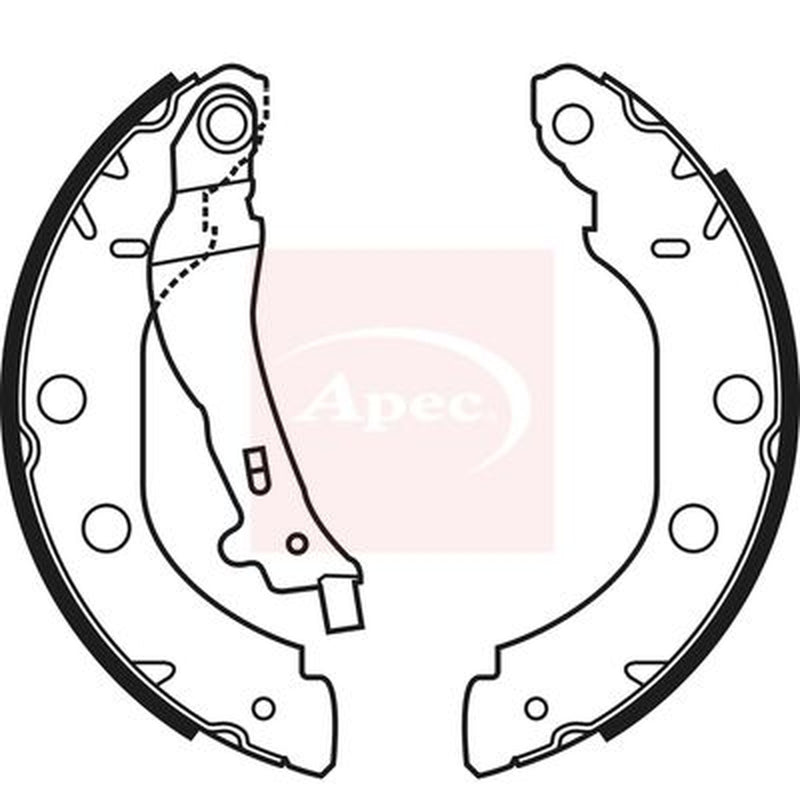 Apec Brake Shoe Set Axle Kit fits Nissan Primera 1996-2002 1.6 2.0