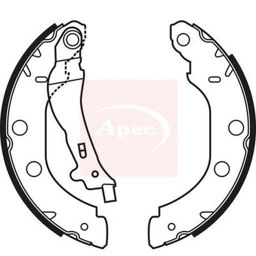 Apec Brake Shoe Set Axle Kit fits Nissan Primera 1996-2002 1.6 2.0