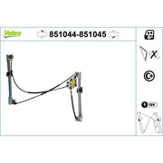 Valeo Electric Window Regulator Lifter Right Front 851045