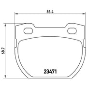 Brembo Rear Brake Pad Set fits Land Rover Defender 1990-2016 2.2 2.4 2.5 3.5 3.9