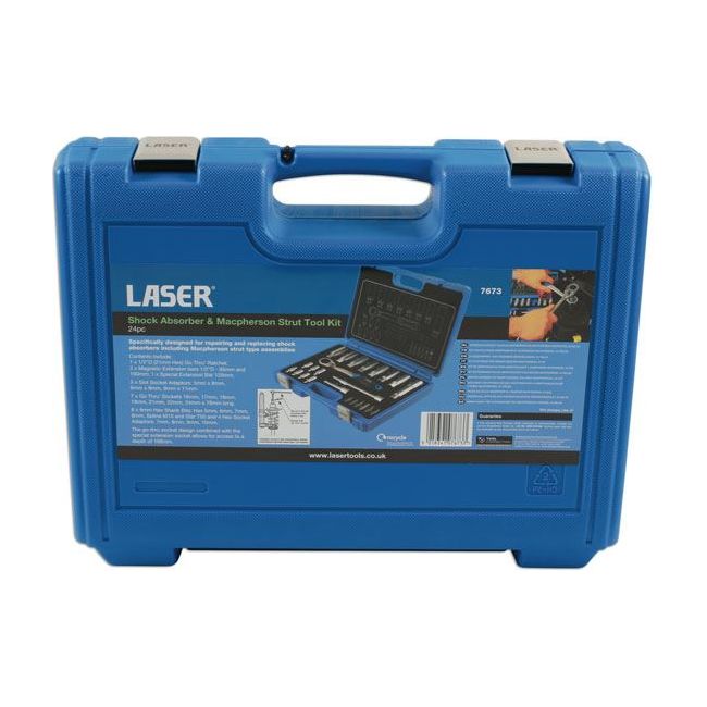 Laser Shock Absorber & MacPherson Strut Tool Kit 24pc 7673 Laser - Dynamic Drive