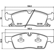 DON Front Brake Pad Set fits Jeep Grand Cherokee IV 2010-2011 3.0 3.6 5.7
