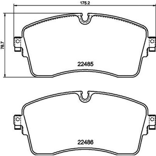 Mintex Front Brake Pad Set fits Land Rover Defender 2020 on 2.0 3.0