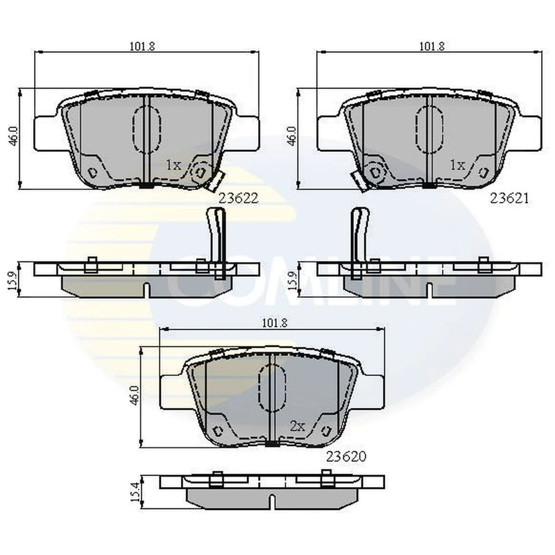 Comline Rear Brake Solid Discs & Pads fits Toyota Avensis 2005-2008 2.2