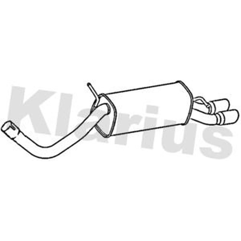 Klarius Box With Tail Pipe Rear fits Audi A1 2011-2015 2.0
