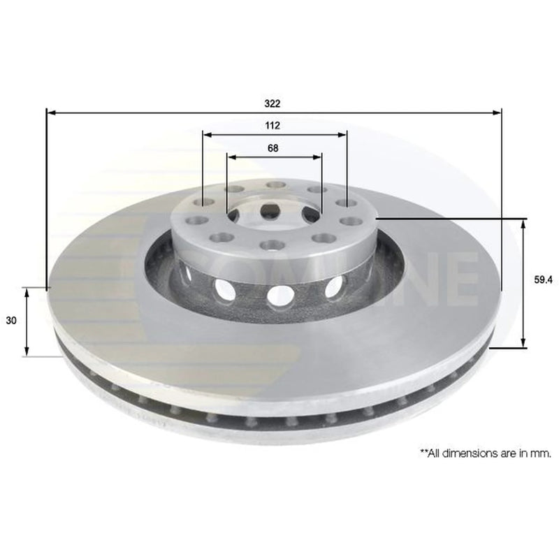 Comline Front & Rear Brake Discs & Pads fits Audi A6 C5 1999-2005 3.7