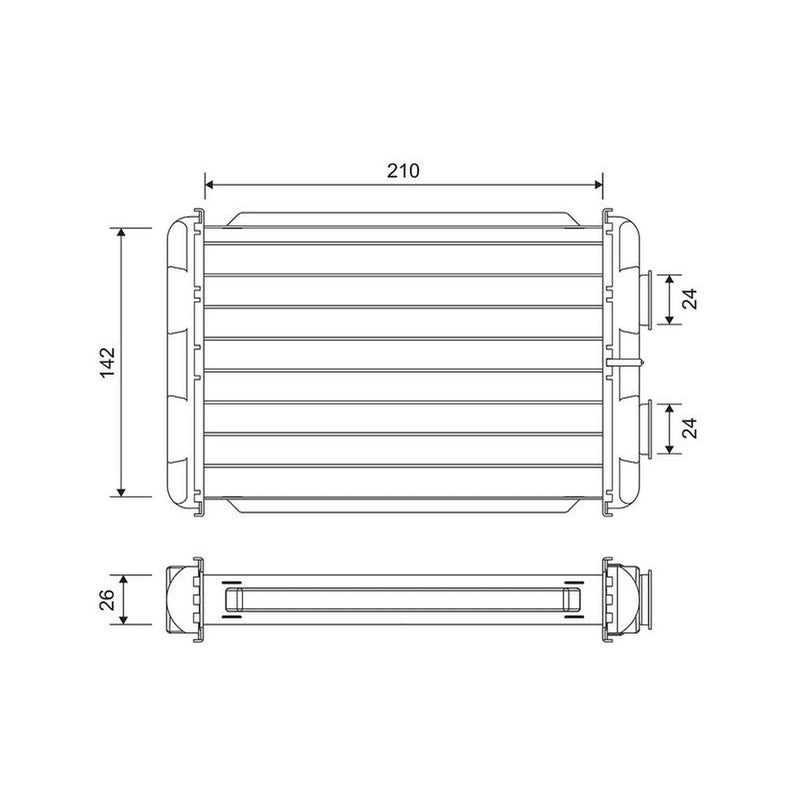 Valeo Heater Matrix Core Heat Exchanger 811614