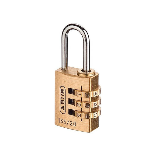Abus Mechanical 165/20 20mm Solid Brass Body Combination Padlock (3-Digit) Carded ABUS Mechanical - Dynamic Drive