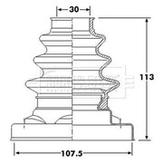 Borg & Beck Drive Shaft Bellow Kit transmission sided BCB6218