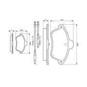 Bosch Front & Rear Pads fits Renault Clio 2000-2005 3.0