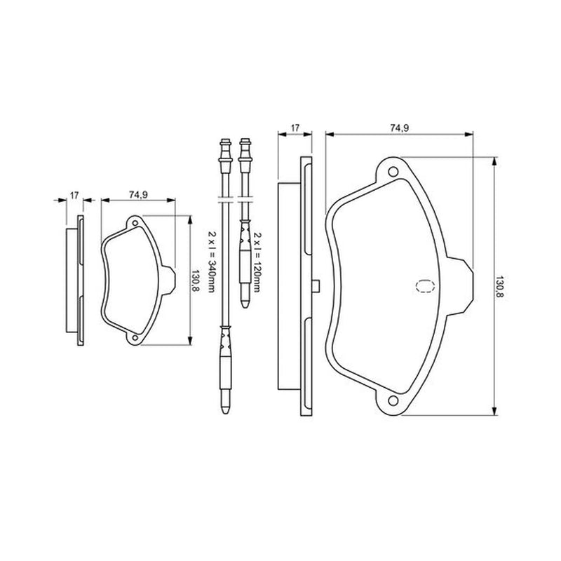 Bosch Front & Rear Pads fits Renault Clio 2000-2005 3.0