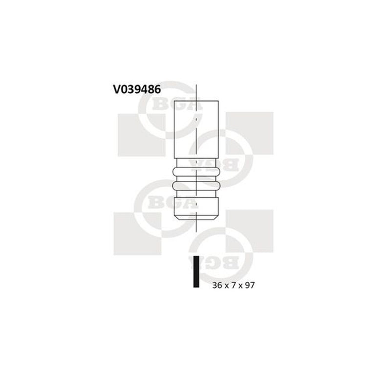 BGA Engine Intake Valve 35mm Head fits Audi A3 1996-2001 1.9