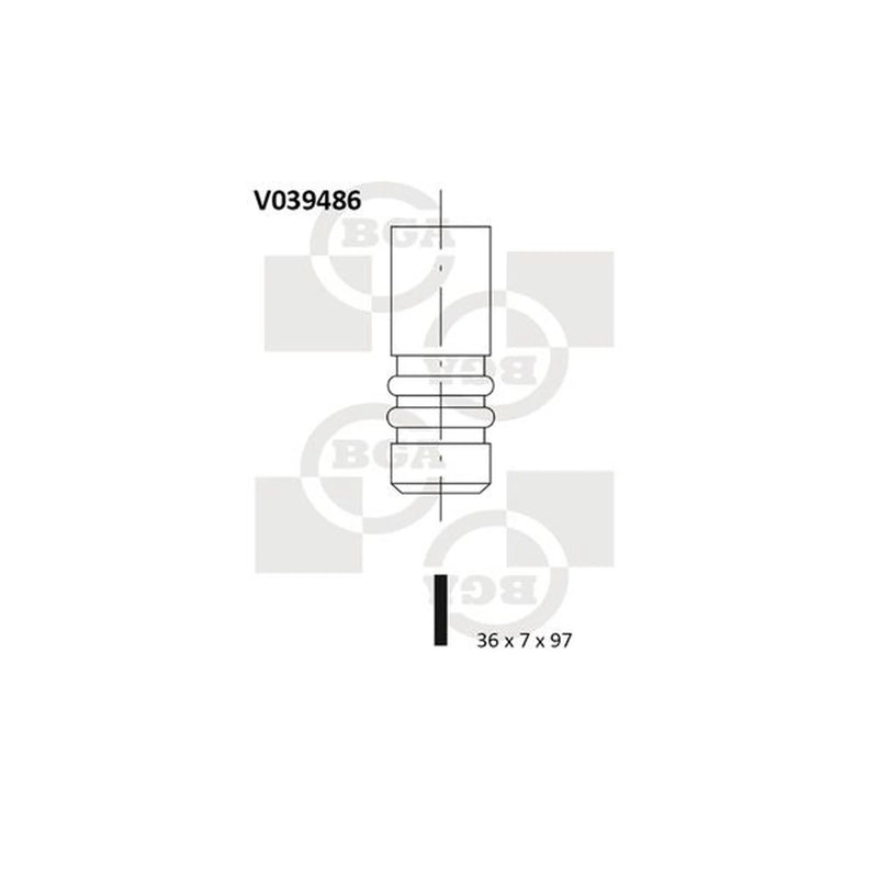 BGA Engine Intake Valve 35mm Head V039486