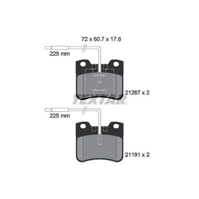 Textar Front Brake Pad Set 2126702