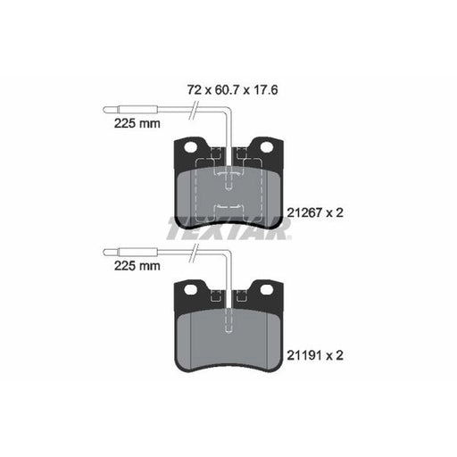 Textar Front Brake Pad Set 2126702