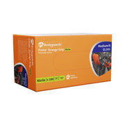 Bodyguard Finite Orange Grip Textured Grip Pattern Nitrile Gloves Large Box 90 Bodyguard - Dynamic Drive