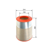Bosch Engine Air Filter fits Daf 45 1991-2000 45.130 45.150 45.160 45.180 45.210